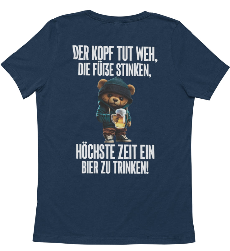 DER KOPF TUT WEH TEDDY Rückendruck Unisex T-Shirt