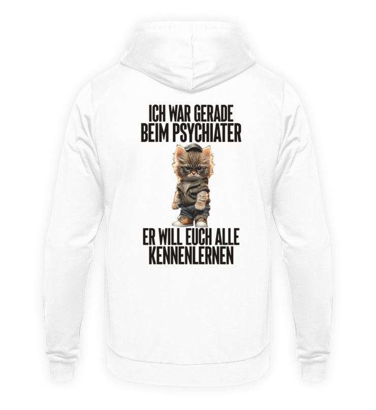 PSYCHIATER KATZE Rückendruck Hoodie