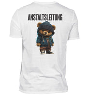 ANSTALTSLEITUNG TEDDY Rückendruck V-Neck Shirt