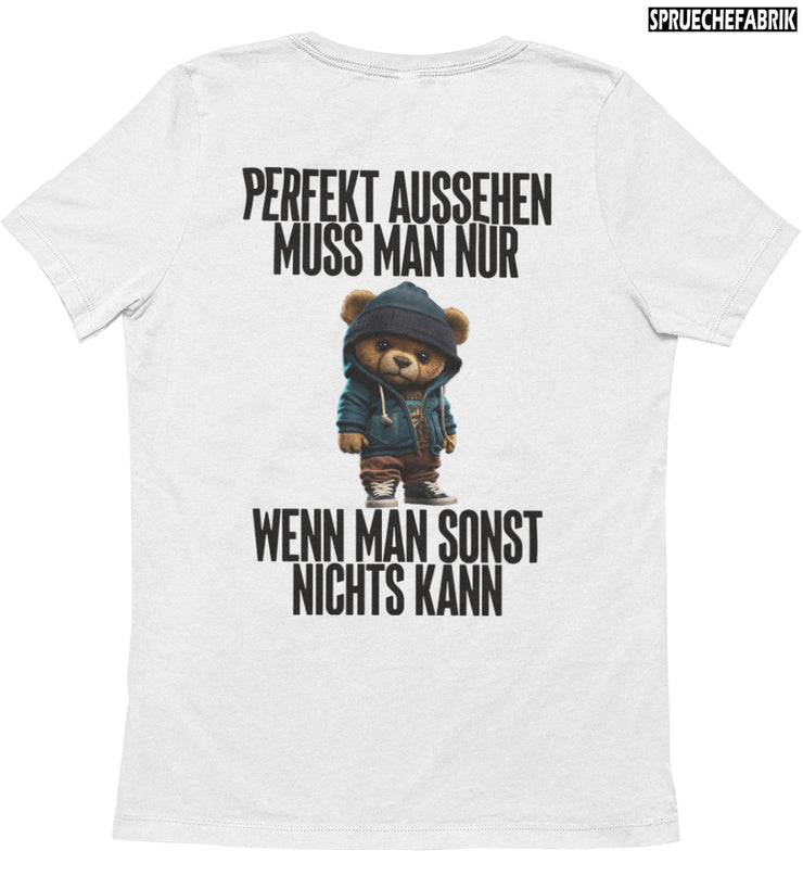 PERFEKT AUSSEHEN TEDDY Rückendruck T-Shirt