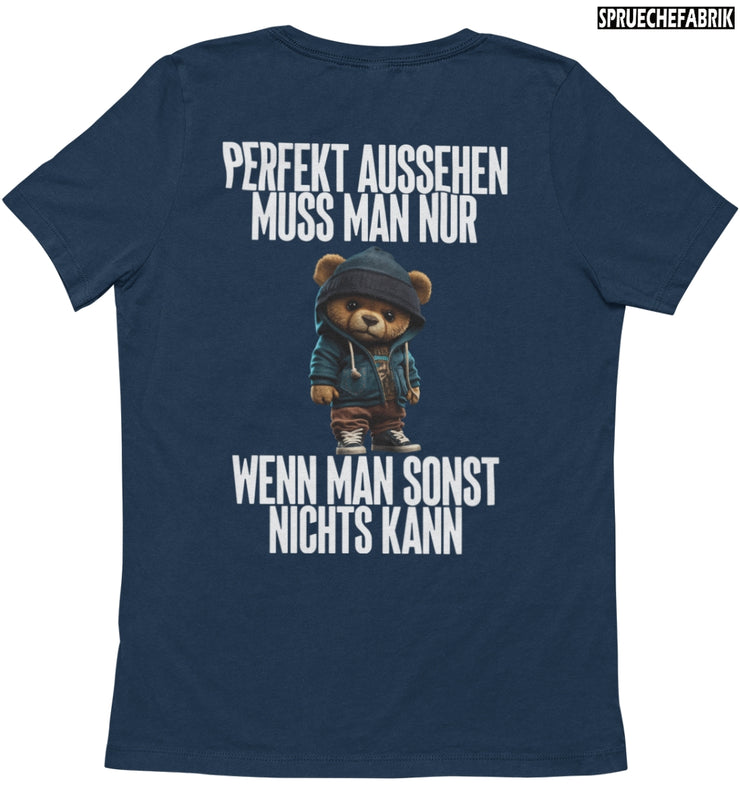 PERFEKT AUSSEHEN TEDDY Rückendruck T-Shirt