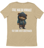 FLUCHTWAGEN TEDDY Rückendruck Unisex T-Shirt