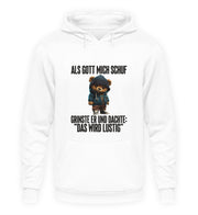 ALS GOTT MICH SCHUF TEDDY Vorderdruck Hoodie