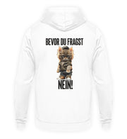 BEVOR DU FRAGST NEIN KATZE Rückendruck Hoodie