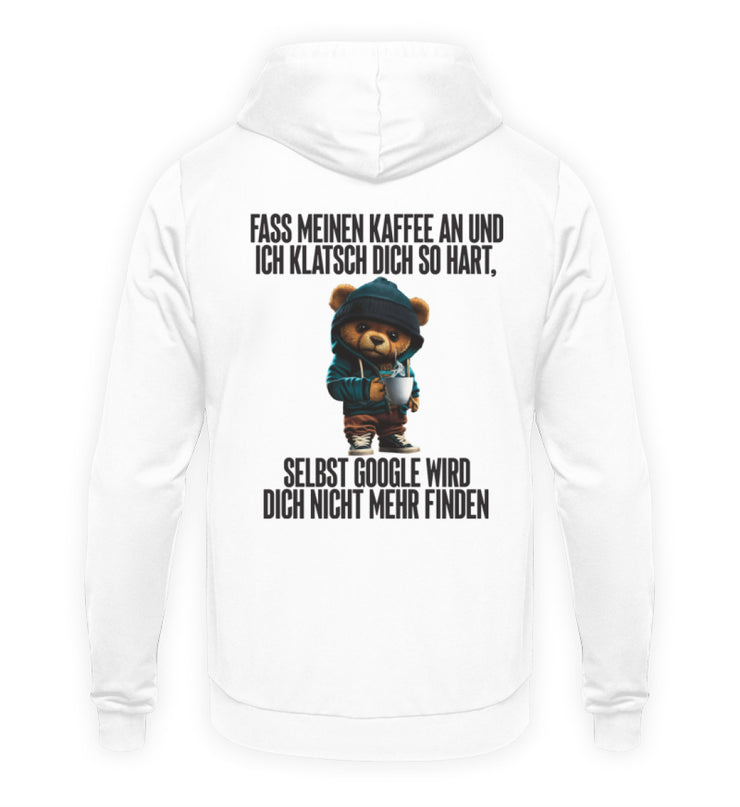 GOOGLE KAFFEE TEDDY Rückendruck Unisex Hoodie