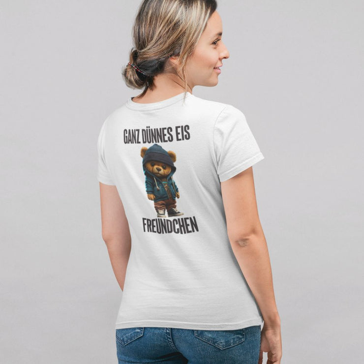 GANZ DÜNNES EIS TEDDY Rückendruck | Premium Shirt Unisex