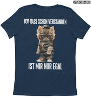 IST MIR EGAL KATZE Rückendruck T-Shirt