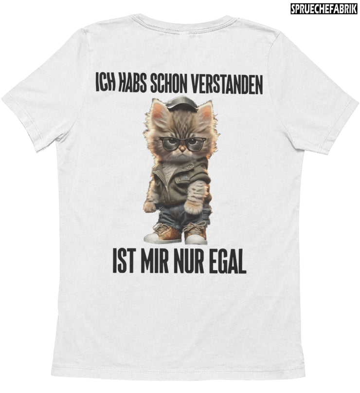 IST MIR EGAL KATZE Rückendruck T-Shirt