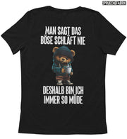 TEDDY SCHLÄFT NIE Rückendruck T-Shirt