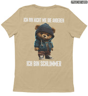 ICH BIN NICHT WIE DIE ANDEREN TEDDY Rückendruck T-Shirt