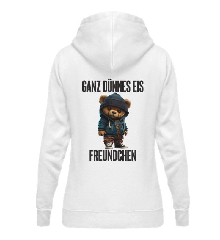 GANZ DÜNNES EIS TEDDY Rückendruck Damen Hoodie