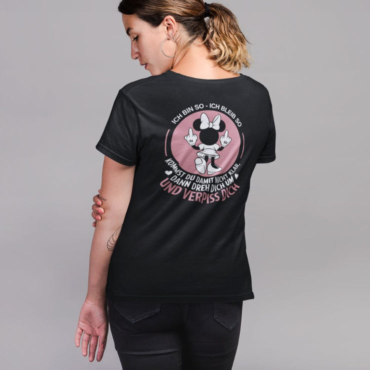 ICH BIN SO ICH BLEIB SO MINNIE Rückendruck | Premium Shirt Unisex