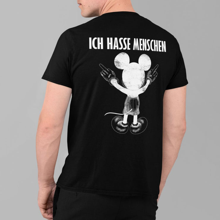 ICH HASSE MENSCHEN MAUS Rückendruck | Premium Shirt Unisex