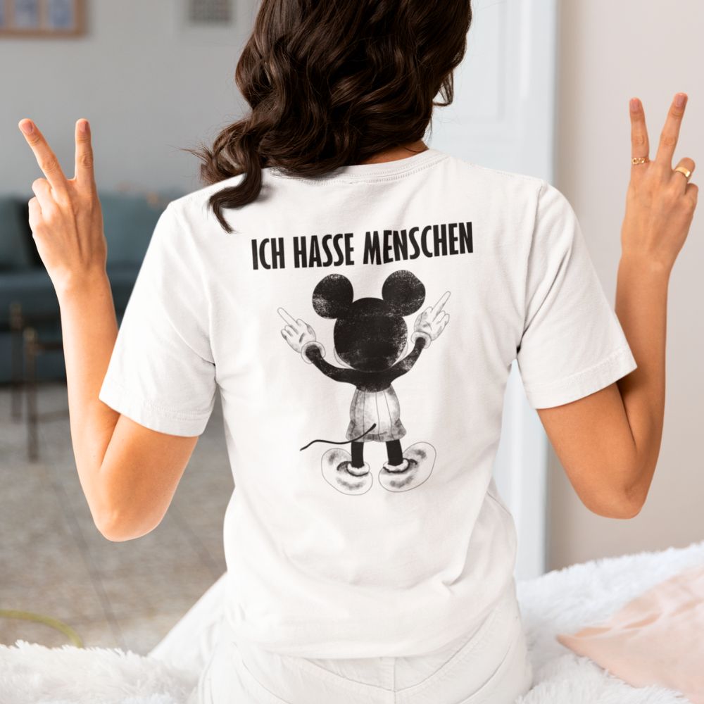 ICH HASSE MENSCHEN MAUS Rückendruck | Shirt Unisex