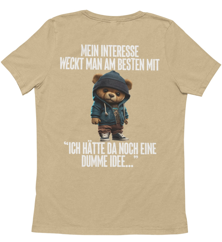 INTERESSE WECKEN TEDDY Rückendruck Unisex T-Shirt