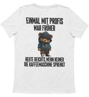 KAFFEEMASCHINE TEDDY Rückendruck Unisex T-Shirt