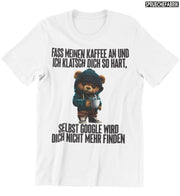 GOOGLE KAFFEE TEDDY Vorderdruck T-Shirt