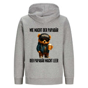 WIE MACHT DER PAPABÄR Rückendruck | Premium Hoodie