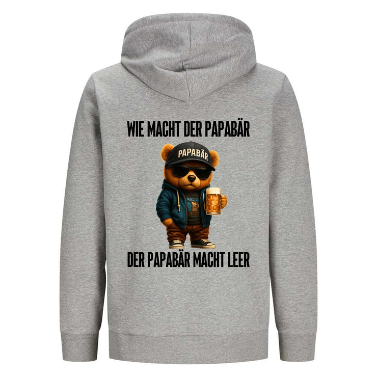WIE MACHT DER PAPABÄR Rückendruck | Premium Hoodie