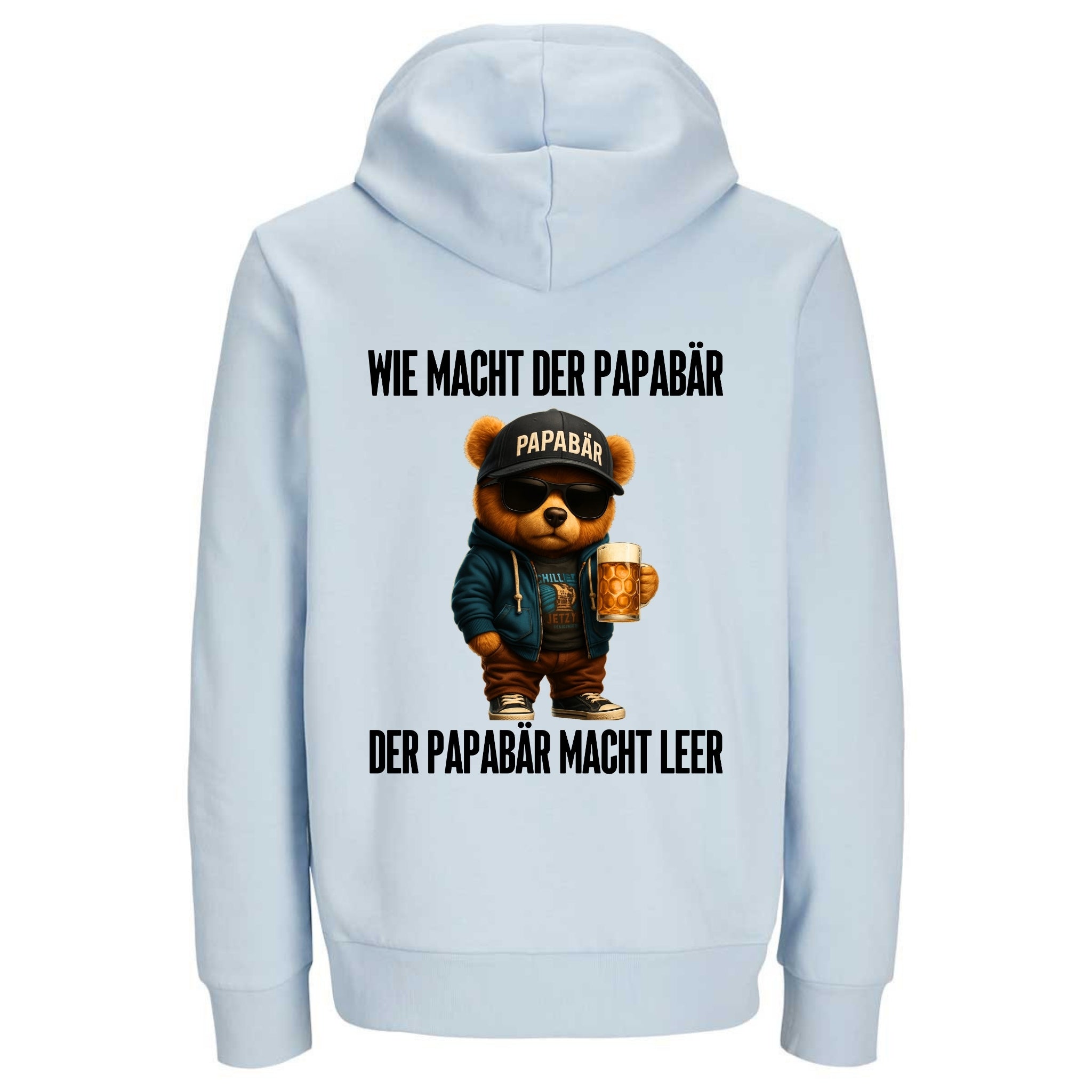 WIE MACHT DER PAPABÄR Rückendruck | Premium Hoodie