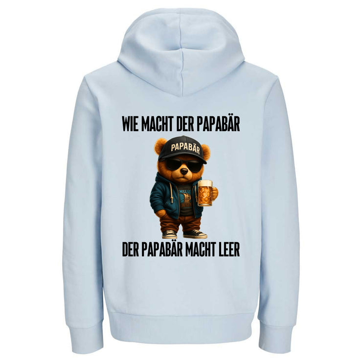 WIE MACHT DER PAPABÄR Rückendruck | Premium Hoodie