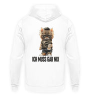 ICH MUSS GAR NIX KATZE Rückendruck Hoodie