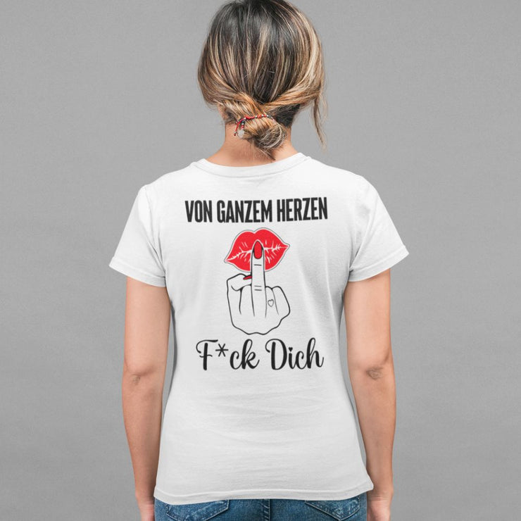 VON GANZEM HERZEN KUSS Rückendruck | Premium Shirt Unisex