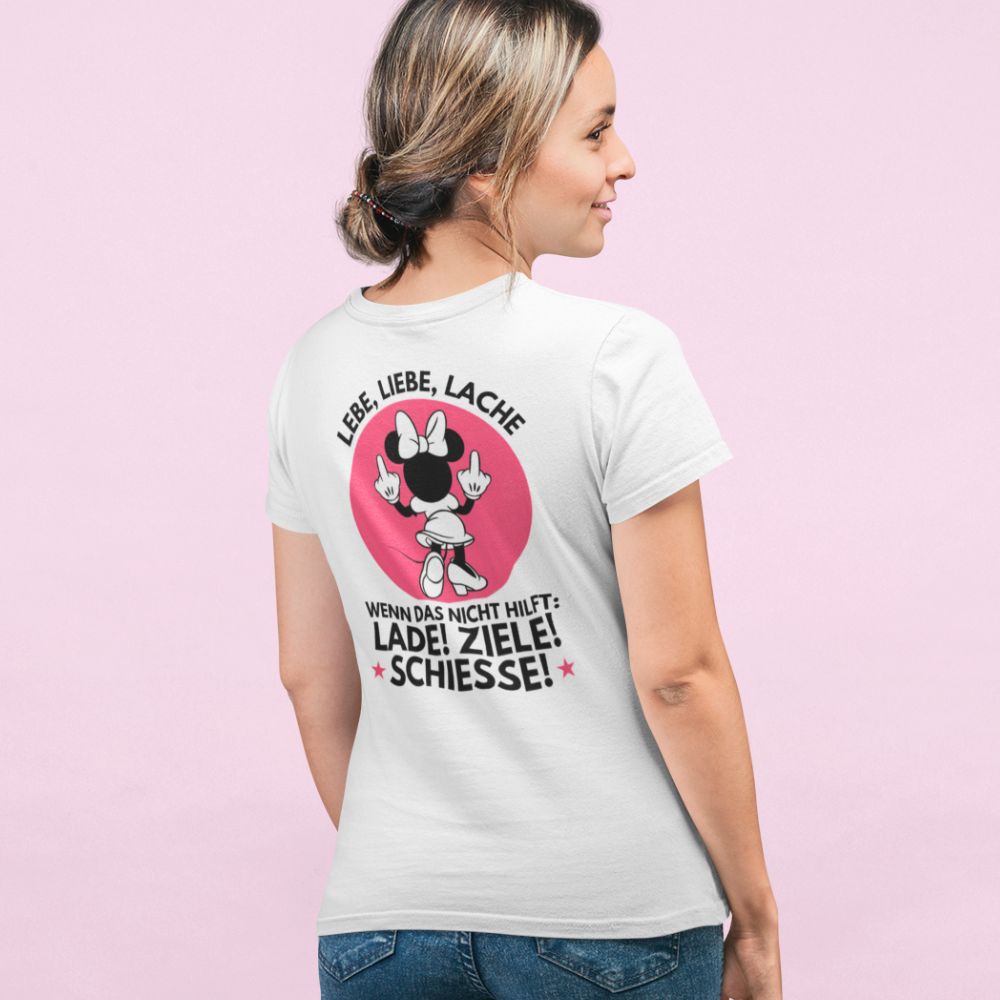 LEBE LIEBE LACHE MINNIE Rückendruck | Shirt Unisex