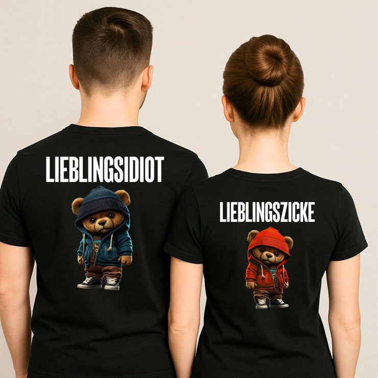 LIEBLINGSIDIOT TEDDY Rückendruck | Premium Shirt Unisex
