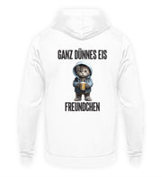 GANZ DÜNNES EIS KATZE Rückendruck Unisex Hoodie