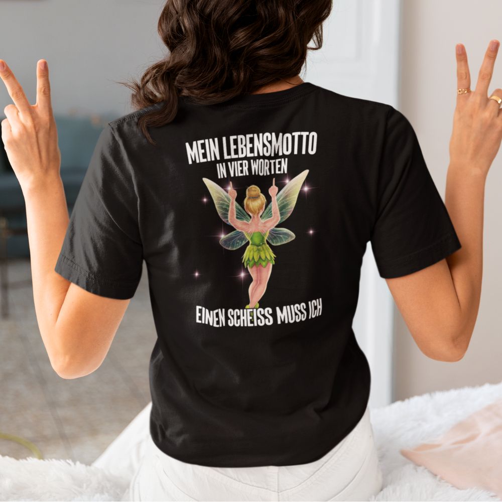 LEBENSMOTTO IN VIER WORTEN FEE Rückendruck | Shirt Unisex