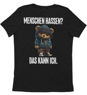 MENSCHEN HASSEN TEDDY Rückendruck Unisex T-Shirt