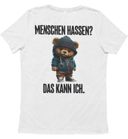 MENSCHEN HASSEN TEDDY Rückendruck Unisex T-Shirt