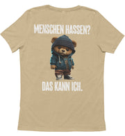 MENSCHEN HASSEN TEDDY Rückendruck Unisex T-Shirt