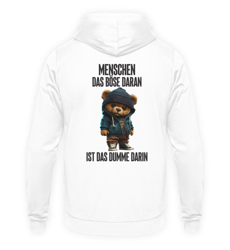 MENSCHEN TEDDY Rückendruck Unisex Hoodie