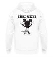 ICH HASSE MENSCHEN MAUS Rückendruck Unisex Hoodie