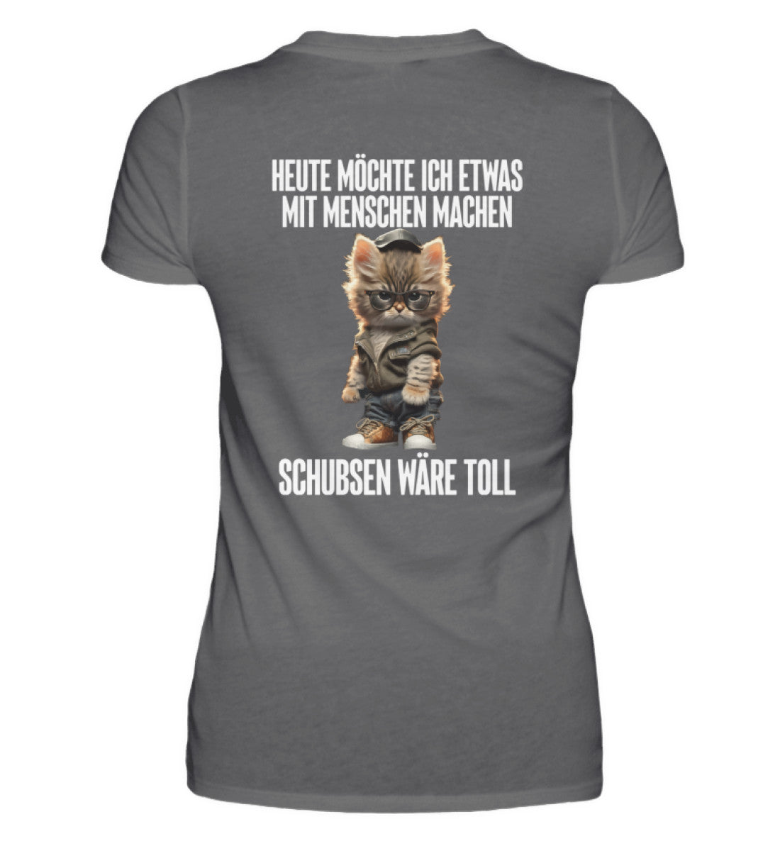 SCHUBSEN WÄRE TOLL KATZE Rückendruck | Herren Basic T-Shirt ...