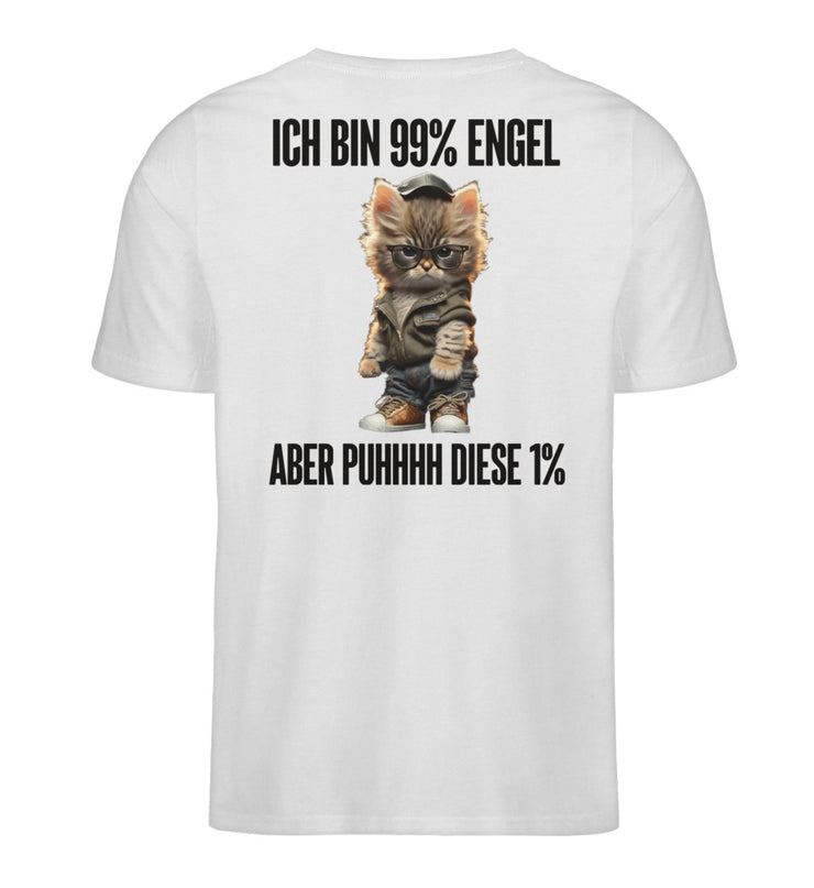 ENGEL KATZE Rückendruck V-Neck Shirt