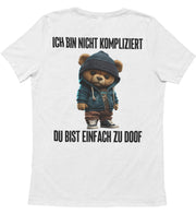 NICHT KOMPLIZIERT TEDDY Rückendruck Unisex T-Shirt