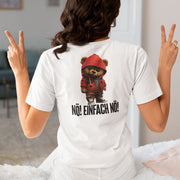 NÖ EINFACH NÖ TEDDY ROT Rückendruck | Premium Shirt Unisex