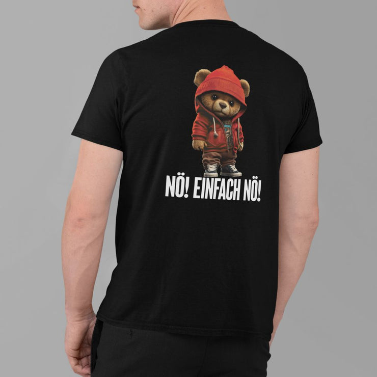 NÖ EINFACH NÖ TEDDY ROT Rückendruck | Premium Shirt Unisex