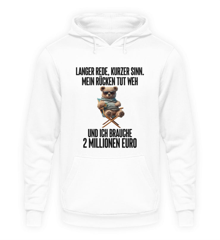 LANGER REDE TEDDY Vorderdruck Unisex Hoodie