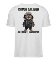 KATASTROPHEN KATZE Rückendruck V-Ausschnitt Shirt