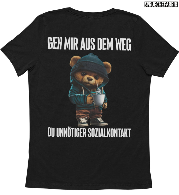 SOZIALKONTAKT TEDDY Rückendruck T-Shirt