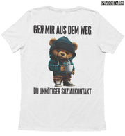 SOZIALKONTAKT TEDDY Rückendruck T-Shirt