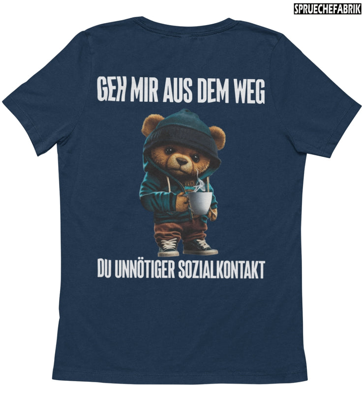 SOZIALKONTAKT TEDDY Rückendruck T-Shirt