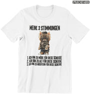 MEINE 3 STIMMUNGEN KATZE Vorderdruck T-Shirt