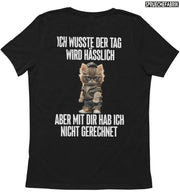 HÄSSLICHER TAG KATZE Rückendruck T-Shirt