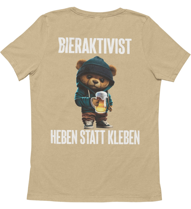 BIERAKTIVIST TEDDY Rückendruck Unisex T-Shirt