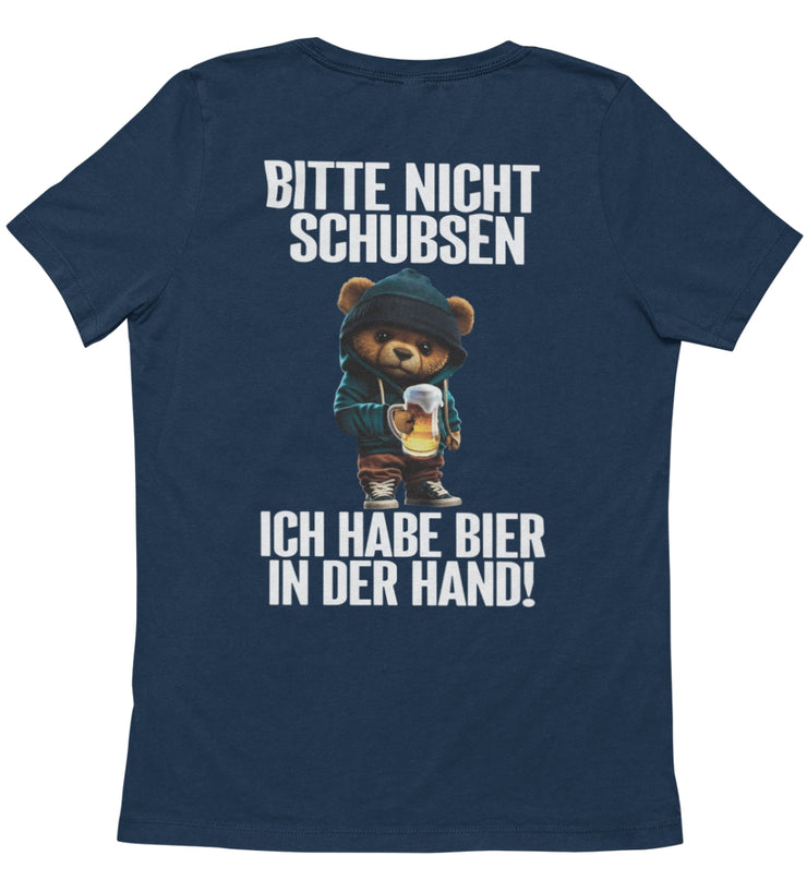 BITTE NICHT SCHUBSEN TEDDY Rückendruck Unisex T-Shirt